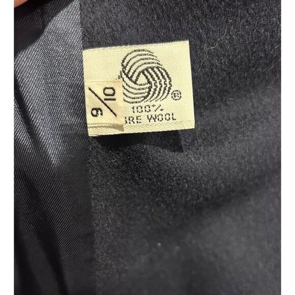 Vintage Forecaster of Boston Women 100% Wool Coat Sz 9/10 Blue Union USA Made - Picture 9 of 11